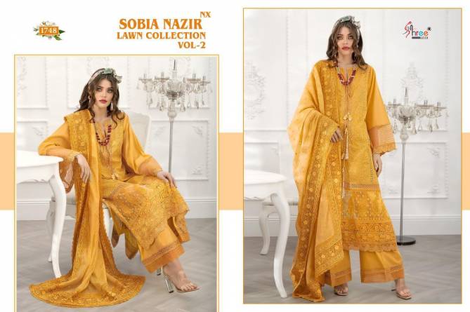 Shree Sobia Nazir Lawn Collection 2 Nx Latest Fancy Designer Festive Wear Premium Pure Lawn  Cotton With  Exclusive Embroidery  Pakistani Salwar Suits Collection